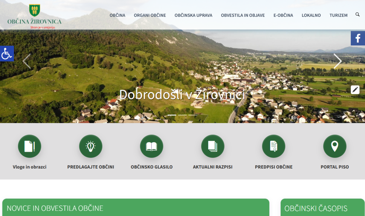 Spletna stran Občine Žirovnica